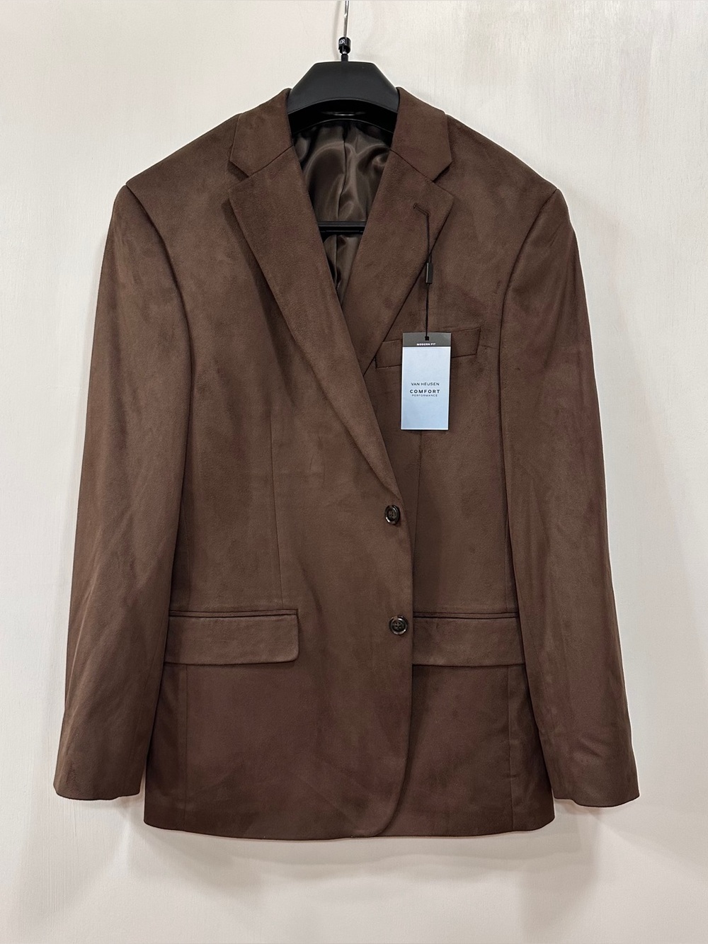NWT Van Heusen Men's 40S Blazer Faux Suede Comfort Sport Coat Suit $200